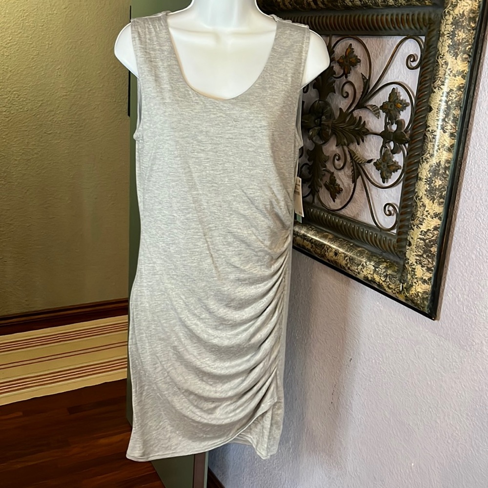 #50 NWT!!! Abound by Nordstrom Ruched grey knit tank dress Sz M